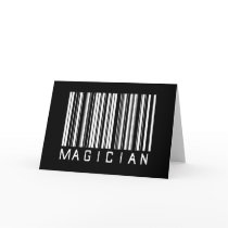 Magician Bar Code Greeting Card