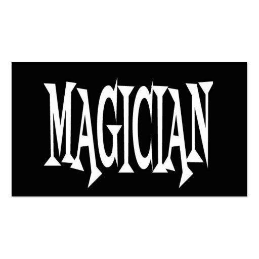 Magician Black and White Business Card