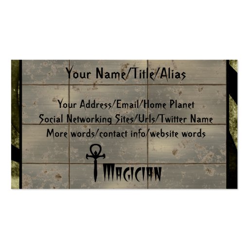 Magician Business Card Template (front side)