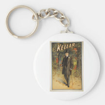 Magician Harry Kellar with Cane. Key Chains