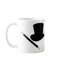 magician top hat and magic wand coffee mugs