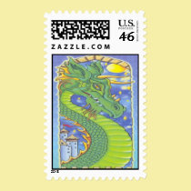 Magickal Dragon Postage Stamps