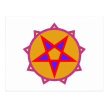 magisches Schutzsymbol magical protection sign Postkarte