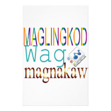 Maglingkod Wag Magnakaw Personalized Stationery