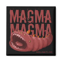 Magma Worm Square Magnet magnets