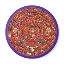 Magnet: Aztec sun stone by dantopa Magnet: Aztec sun stone