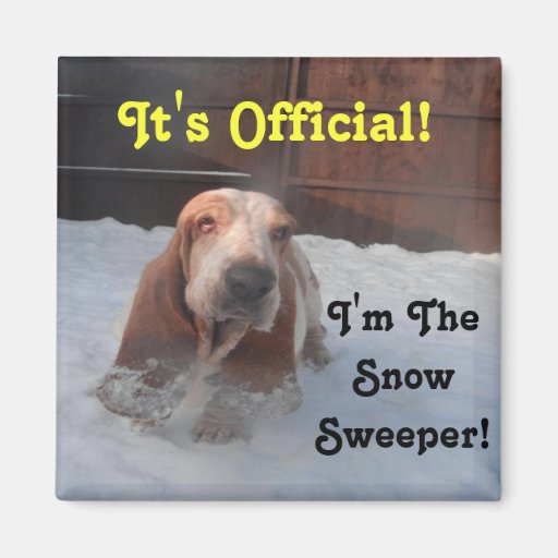 Magnet Basset Hound Snow Sweeper