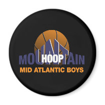 Magnet - Black - Hoop Mountain Mid Atlantic Boys by hoopmtn Magnet - Black - Hoop Mountain Mid Atlantic Boys