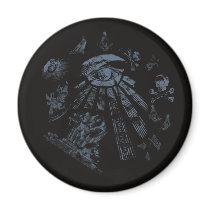 Magnet Black Masonic Fantasy Blue