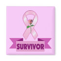 Magnet - Breast Cancer Survivor by breastcancertshirts Magnet - Breast Cancer Survivor