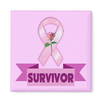 Magnet - Breast Cancer Survivor by breastcancertshirts Magnet - Breast Cancer Survivor