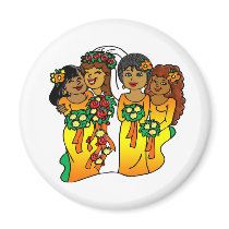 Magnet: Bridesmaids in Colors of the Sun