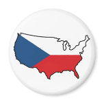 Magnet: Czech in USA magnets