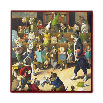 Magnet: Dog School by Louis Wain
