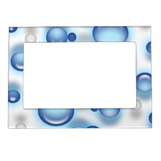 Magnet Frame - Blue and White bubbles
