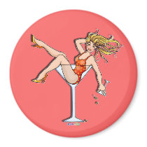 Magnet - Girl in a Martini Glass, Olivia