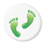 Magnet: Green footprints