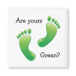 Magnet: Green footprints - are yours green?