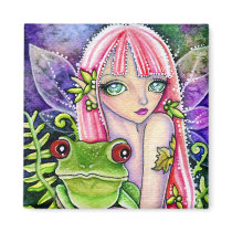 Magnet - Green Frog Elf by cckuik Magnet - Green Frog Elf