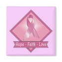 Magnet - Hope Faith Love Breast Cancer by breastcancertshirts Magnet - Hope Faith Love Breast Cancer