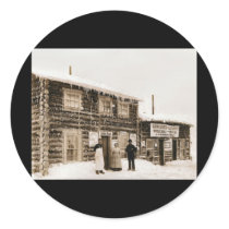 Magnet House Yukon, Alaska circa 1890s Round Stickers