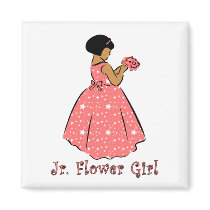 Magnet: Jr. Flower Girl in Coral