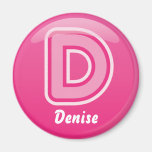 Magnet Letter D Pink