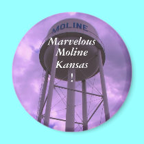 Magnet:  Marvelous, Moline, Kansas ! magnets