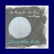 magnet - save the date w/sand dollar magnets