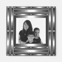 Magnet Silver Chrome Add Your Photo magnets