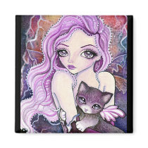 Magnet - The Coming Storm - Fairy and Kitty Cat by cckuik Magnet - The Coming Storm - Fairy and Kitty Cat