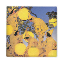 Magnet: The Lantern Bearers - Maxfield Parrish by Aquavel Magnet: The Lantern Bearers - Maxfield Parrish