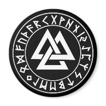 magnet Tri-Triangle Rune Shield on Blk