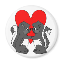 Magnet-Valentine Love Skunks