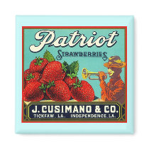 MAGNET VINTAGE Patriot Strawberries Tickfaw LA