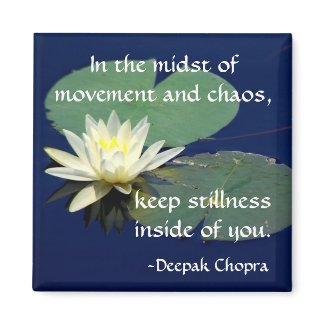 Magnet Water Lily w/ Inspirational Quote magnet
