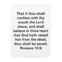 magnet with bible verse Romans 10:9