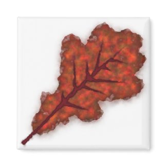 Magnet with brown leaf magnet