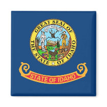 Magnet with Flag of  Idaho State - USA