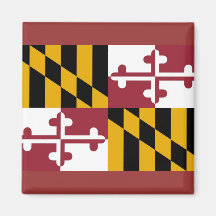 Magnet with Flag of Maryland State - USA