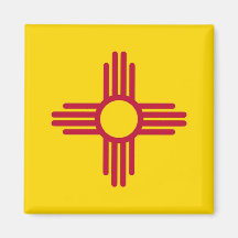Magnet with Flag of New Mexico State - USA