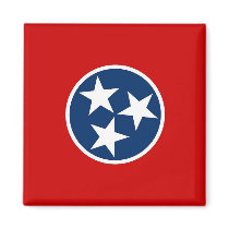 Magnet with Flag of Tennessee State - USA