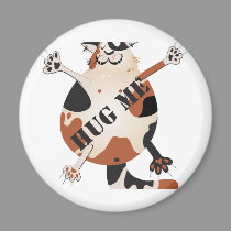 Magnet with funny cat
