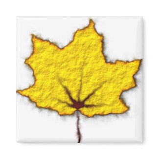 Magnet with yellow leaf magnet