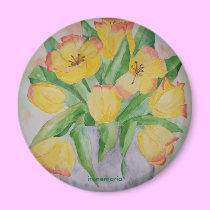 Magnet Yellow Tulips
