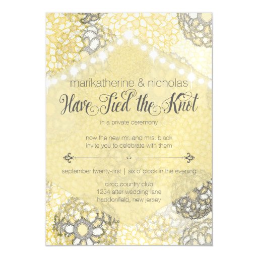 Magnetic After Wedding Lights & Flowers Invitation Zazzle