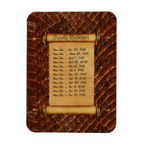 Magnetic Family Birthday Reminder - Customize premium magnets