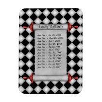 Magnetic Family Birthday Reminder - Customize premium magnets