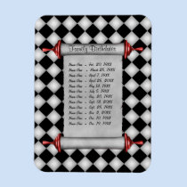 Magnetic Family Birthday Reminder - Customize magnets