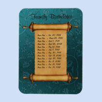 Magnetic Family Birthday Reminder - Customize magnets